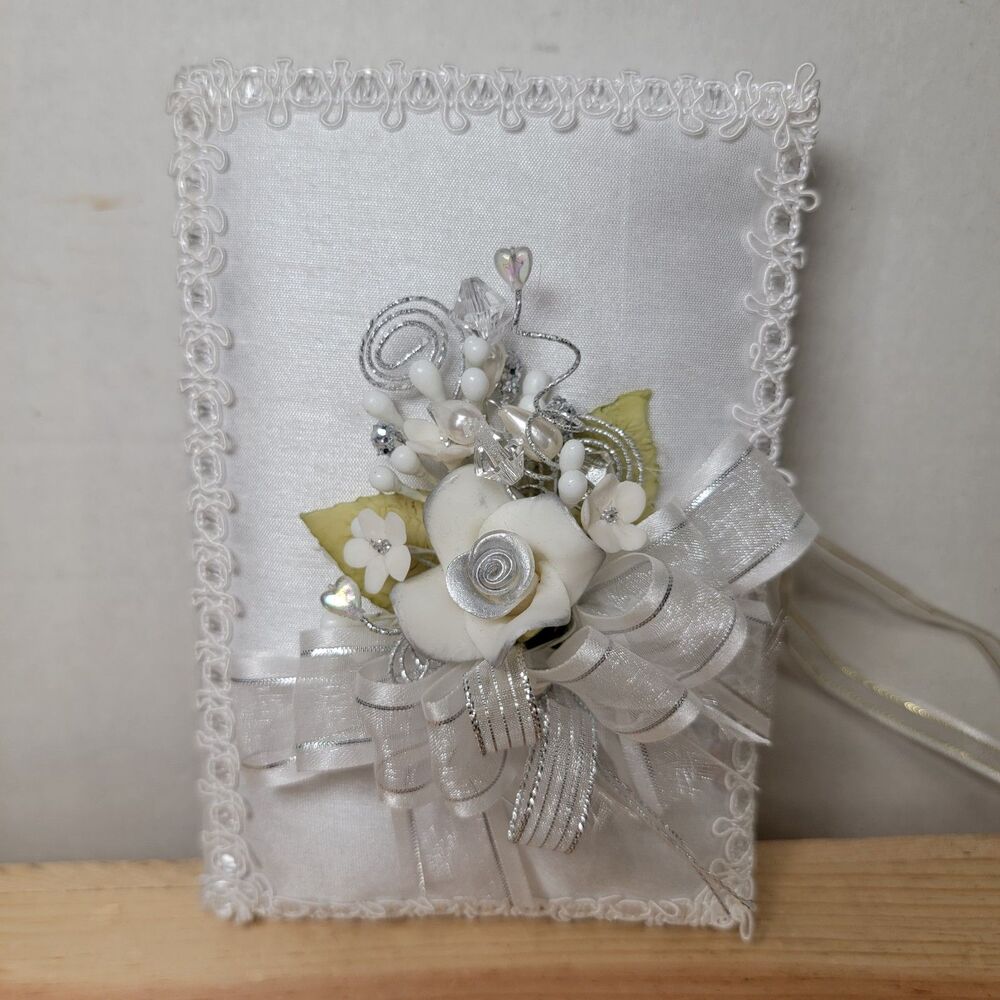 Holy Bible: New Testament - Satin and Ribbon Decorated 4.5" X 6.5"